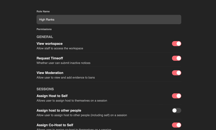 Granular permissions